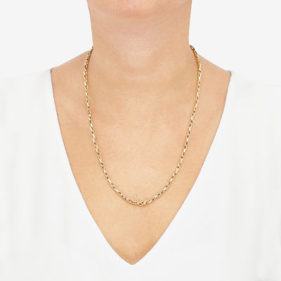 Made in Italy 10K Gold Inch Hollow Link Chain Necklace