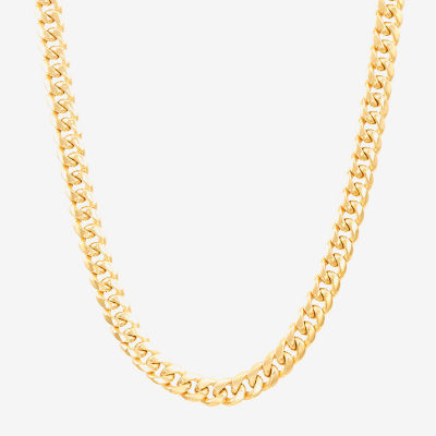 Made in Italy 10K Gold 22 Inch Hollow Curb Chain Necklace