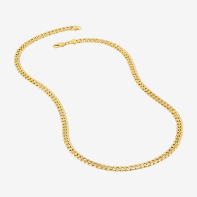 Made in Italy 10K Gold Inch Hollow Curb Chain Necklace