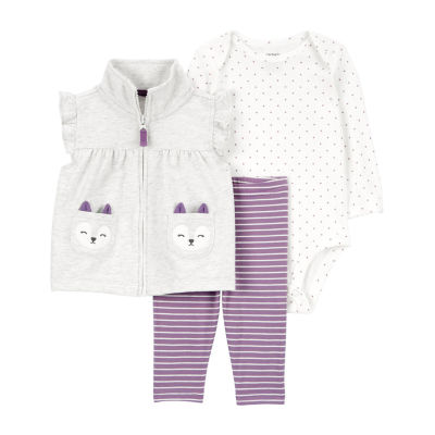 Carter's Baby Girls 3-pc. Pant Set