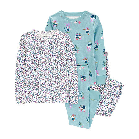 Carter's Toddler Girls 4-pc. Pant Pajama Set, 4t, Green