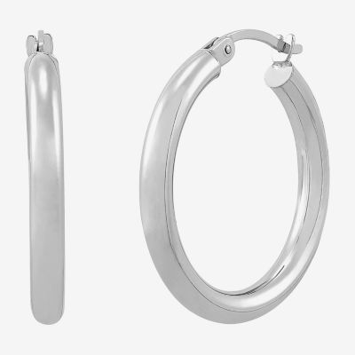 Sterling Silver 25mm Hoop Earrings