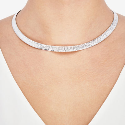 Sterling Silver 17 Inch Solid Chain Necklace