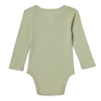 Okie Dokie Baby Unisex Crew Neck Long Sleeve Rib Bodysuit