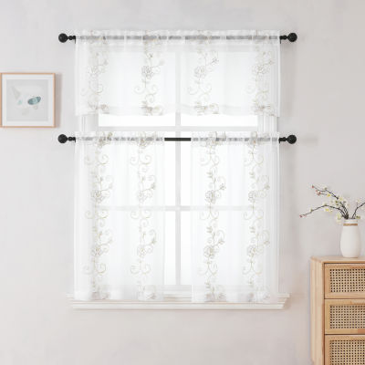 Runyan 3-pc. Rod Pocket Window Tier