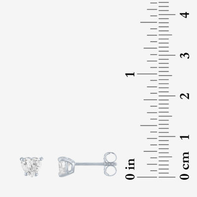 ( E-F/Si1-Si2) 1/2 CT. T.W. Lab-Grown Diamond 10K Gold 5.1mm Heart Stud Earrings