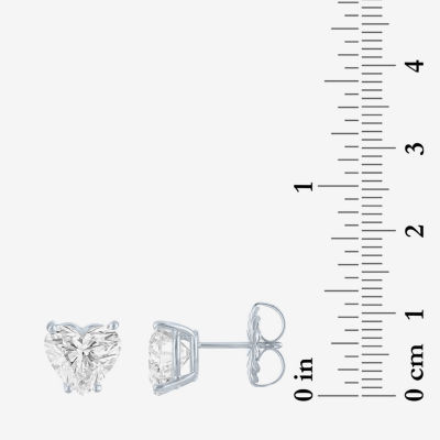 ( E-F/Si1-Si2 ) 4 CT. T.W. Lab-Grown Diamond 14K Gold 8.5mm Heart Stud Earrings