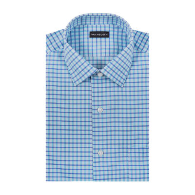 Van Heusen Fitted Everyday Defense Stain Shield Mens Modern Fit Stretch Fabric Wrinkle Free Long Sleeve Dress Shirt