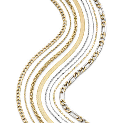 10K White Gold 18-24 Inch Hollow Rope Chain Necklace