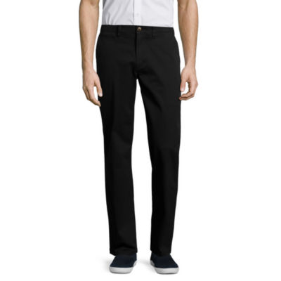 St. John's Bay Comfort Stretch Mens Straight Fit Flat Front Pant