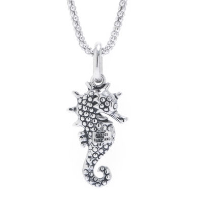 Sea Horse Womens Sterling Silver 36 Inch Pendant Necklace