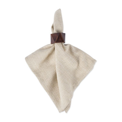 Design Imports Wood Triangle 6-pc. Napkin Rings