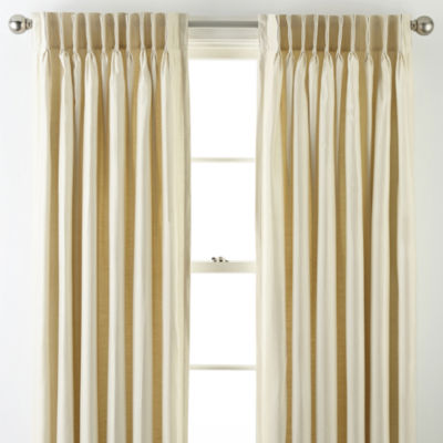 JCPenney Home Supreme Thermal Pinch Pleat Energy Saving Light-Filtering Single Curtain Panel