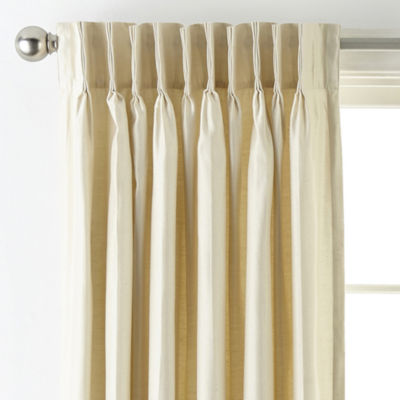 JCPenney Home Supreme Thermal Pinch Pleat Energy Saving Light-Filtering Single Curtain Panel