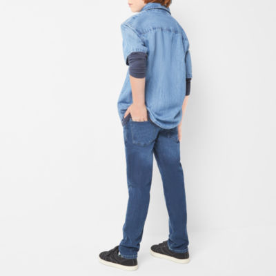 Thereabouts Little & Big Kid Boys Adjustable Waist Stretch Fabric Slim Fit Jean