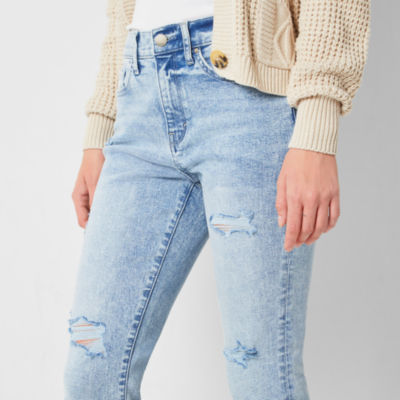 a.n.a Womens High Rise Straight Cropped Flare Jean