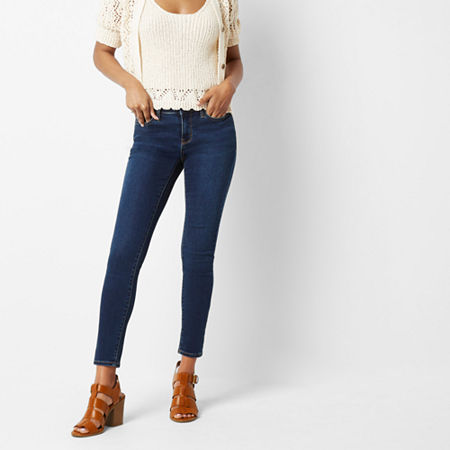 a.n.a Womens Mid Rise Skinny Fit Jegging Jean, 4, Blue