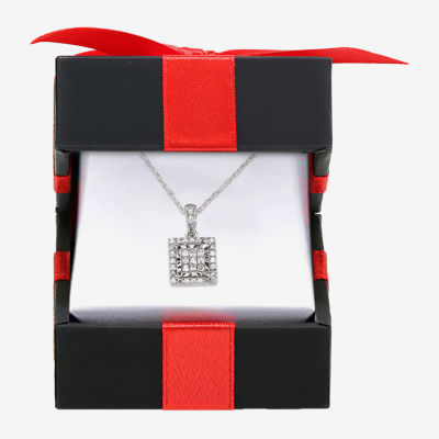 Tru Miracle Womens 1/4 CT. T.W. Natural White Diamond 10K Gold 18 Inch Pendant Necklace