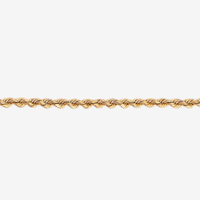 14K Yellow Gold 18-24" 1.35mm Hollow Rope Chain Necklace