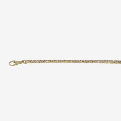 14K Two-Tone Gold 080 Solid Byzantine Chain Necklace