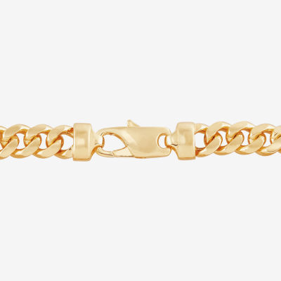 14K Gold 8 1/2 Inch Solid Link Chain Bracelet
