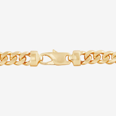 14K Gold Inch Solid Link Chain Bracelet