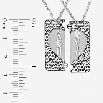 Custom Dog Tag Necklace - Engraved Sterling Silver