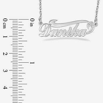 Monogrammed Sterling Silver Necklace with 18MM Round Rope Accented