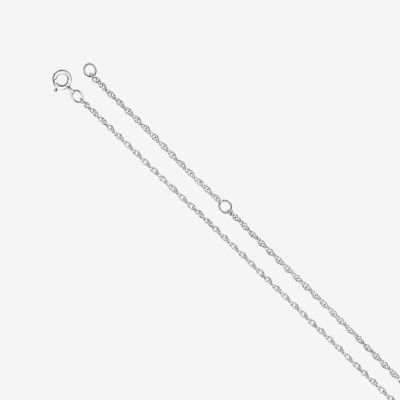 Womens Diamond Accent Natural White Sterling Silver Name Necklaces