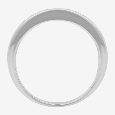 7.5MM 2 CT. Lab Created White Moissanite Sterling Silver Round Wedding Band