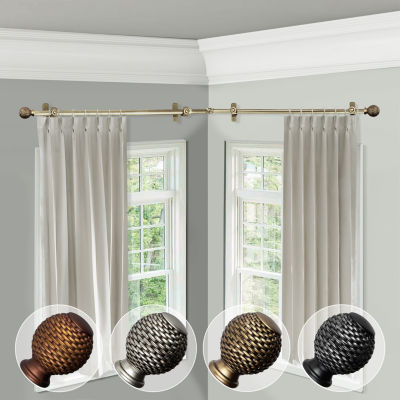 Rod Desyne Ozana Corner 3/4 Adjustable Curtain