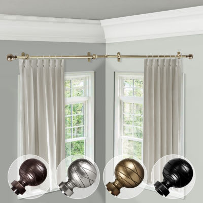 Rod Desyne Arman Corner 3/4 Adjustable Curtain