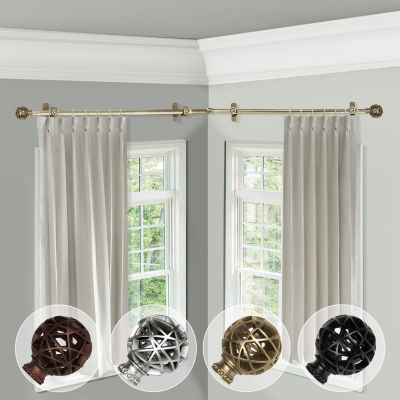 Rod Desyne Leannette Corner 3/4 Adjustable Curtain