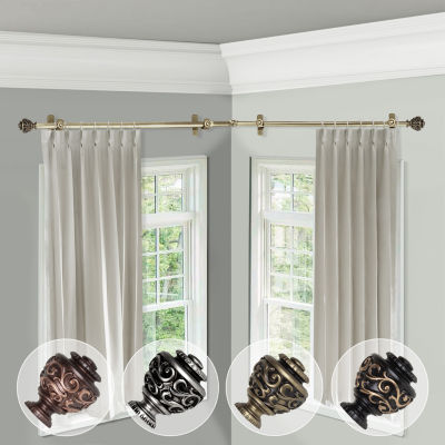 Rod Desyne Eleanor Corner 3/4 Adjustable Curtain