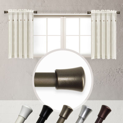 Rod Desyne (Set Of 2) Basic 5/8 Adjustable Side Curtain