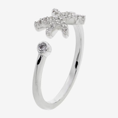 Sparkle Allure Zodiac Womens 2MM Cubic Zirconia Pure Silver Over Brass Band
