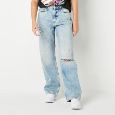 AE Strigid Ripped Highest Waist Baggy Straight Jean