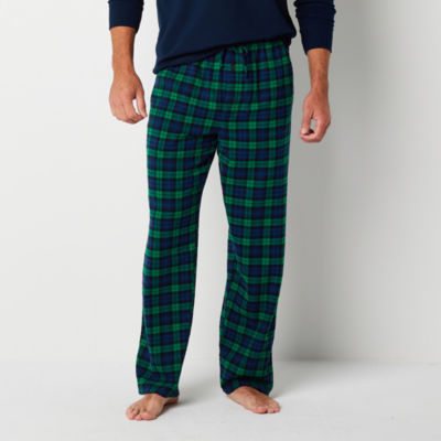 Men soft flannel checked pajama pants