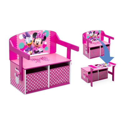 Disney Minnie Mouse Kids Wooden Storage Bench