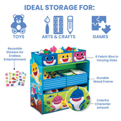 Baby Shark 6-Cubby Toy Organizer