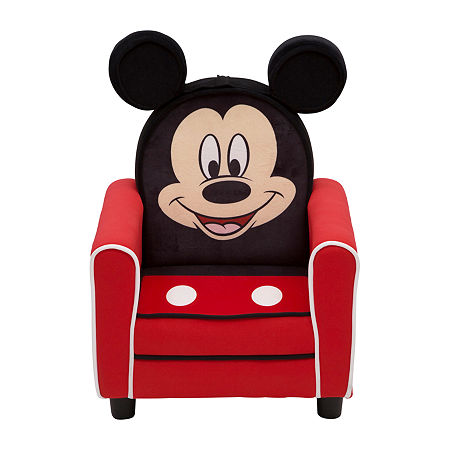 Disney Mickey Mouse Upholstered Kids Chair, One Size, Red -  79445670018