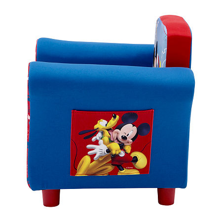 Disney Mickey Mouse Upholstered Kids Chair, One Size, Blue