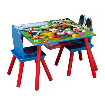 Disney Mickey Mouse Kids Table and Chair Set with Storage