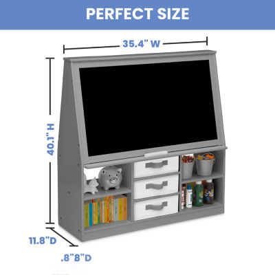 Delta Children Artist Center Deluxe Double-Sided Easel & Storage Unit Easel