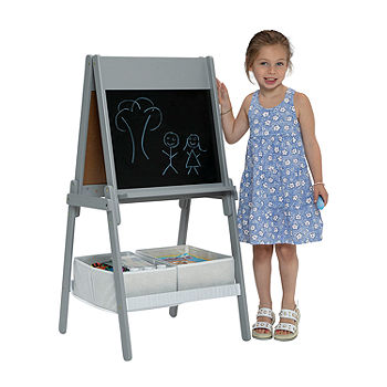 Hape Store & Go Easle: Double-Sided - Blackboard & Magnetic Whiteboard