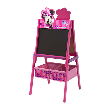 Delta Children Minnie Mouse Wooden Double-Sided Activity Easel Minnie Mouse Easel, One Size, Pink