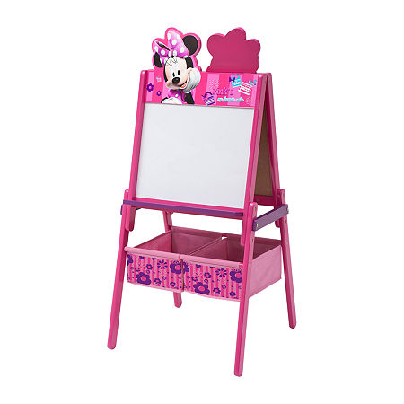 Delta Children Minnie Mouse Wooden Double-Sided Activity Easel Minnie Mouse Easel, One Size, Pink