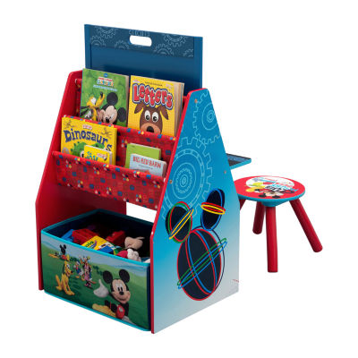 Delta Children Mickey Mouse Activity Center - Easel Desk With Stool & Toy Organizer Mickey Mouse 2-pc. Easel