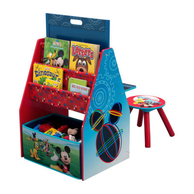 Delta Children Mickey Mouse Activity Center - Easel Desk With Stool & Toy Organizer Mickey Mouse 2-pc. Easels