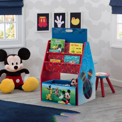 Delta Children Mickey Mouse Activity Center - Easel Desk With Stool & Toy Organizer Mickey Mouse 2-pc. Easels